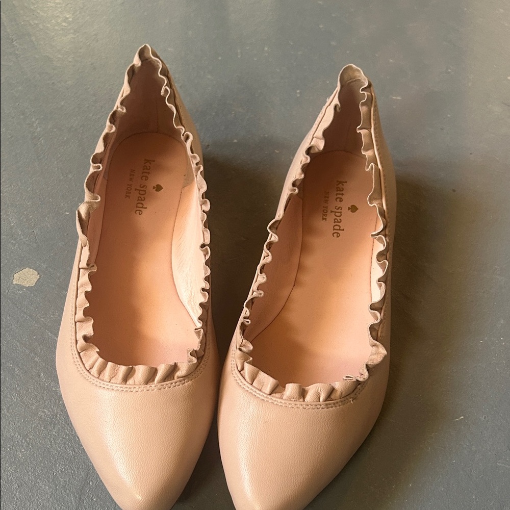 Kate Spade Women's Pink Ruffle Flats